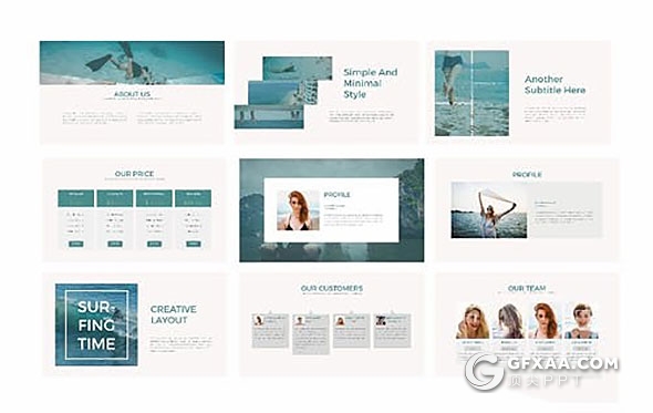 50页海洋图片展示多用途PPT模板 - 顶尖PPT