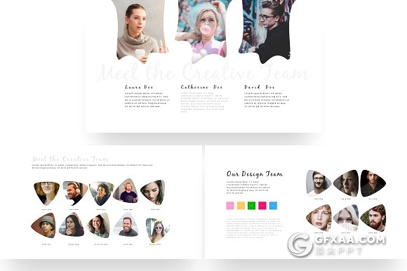 114页欧美水彩唯美艺术风格PPT模板 - 顶尖PPT