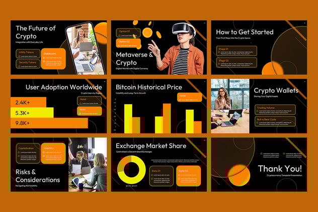 金融科技加密货币行业PPT模板 - 顶尖PPT