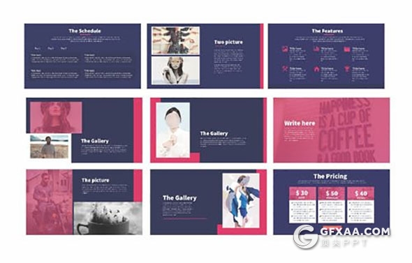 50页蓝紫色调多用途商务PPT模板 - 顶尖PPT