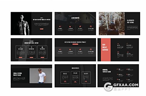 54页时尚流行服装展示产品展示PPT模板 - 顶尖PPT