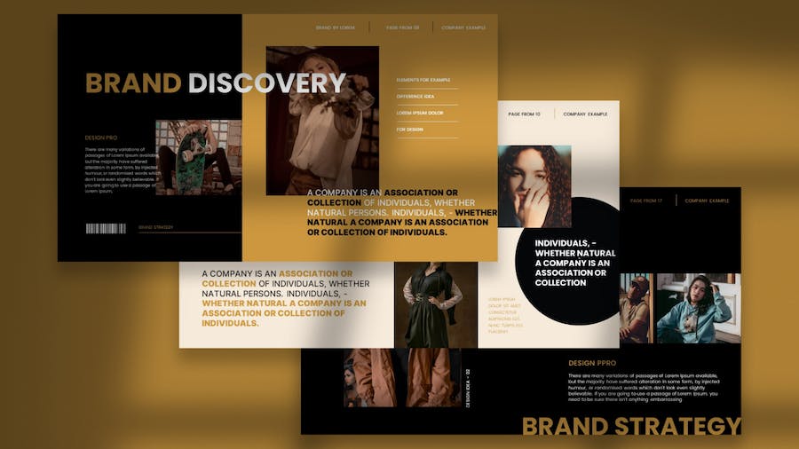复古暗色品牌战略Keynote主题模板 - 顶尖PPT