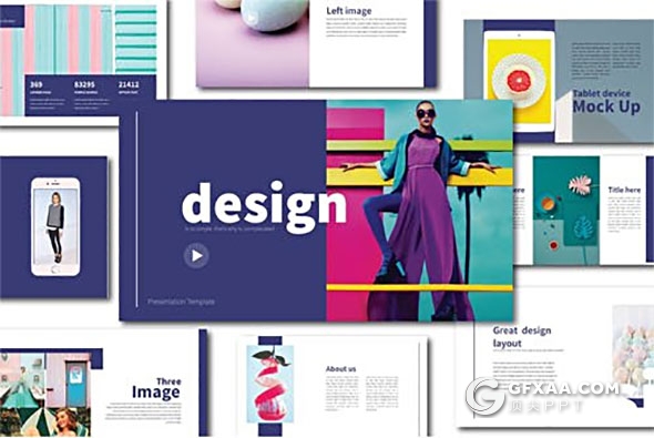 50页设计师个人简历设计作品展示PPT模板 - 顶尖PPT