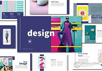 50页设计师个人简历设计作品展示PPT模板 - 顶尖PPT