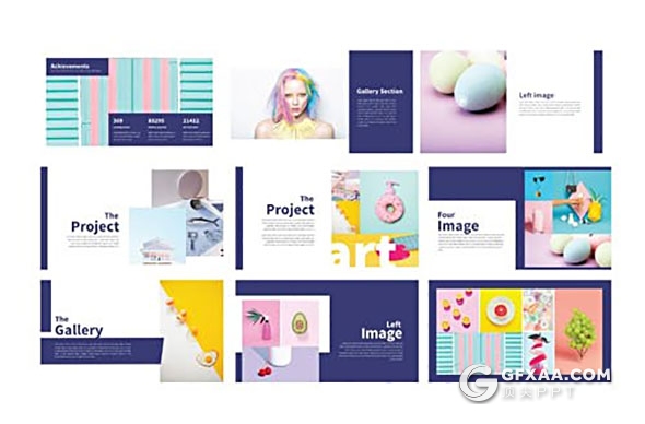 50页设计师个人简历设计作品展示PPT模板 - 顶尖PPT