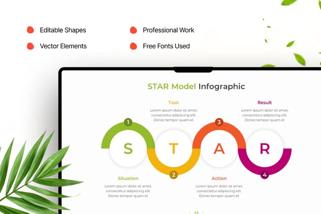 STAR模型信息图PPT模板 - 顶尖PPT