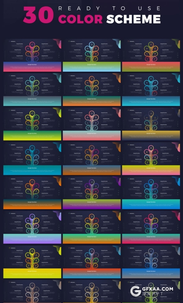 PPT神作 80页精美设计效果31种配色多用途PPT模板 - 顶尖PPT