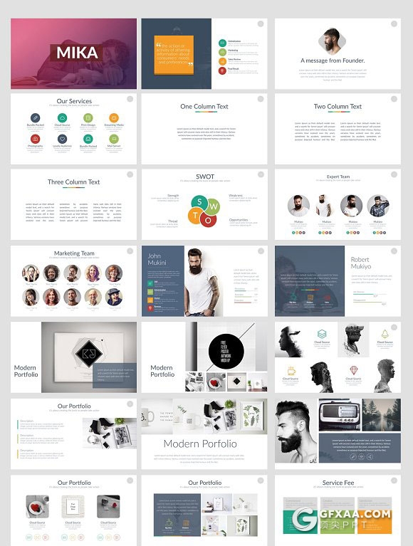 100页企业统计分析图形图表多用途PPT模板 - 顶尖PPT