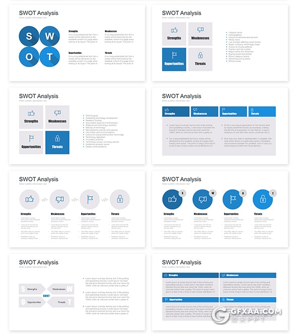 SWOT分析PPT模板 41页态势分析ppt模板 - 顶尖PPT