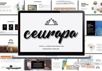 70页简约白底创意杂志风格PPT模板 - 顶尖PPT