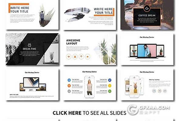 70页简约白底创意杂志风格PPT模板 - 顶尖PPT