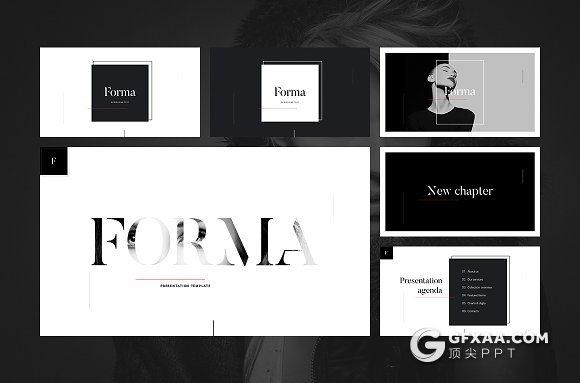 50页简约艺术风格图片展示类PPT模板 - 顶尖PPT