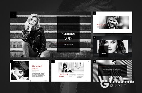 50页简约艺术风格图片展示类PPT模板 - 顶尖PPT