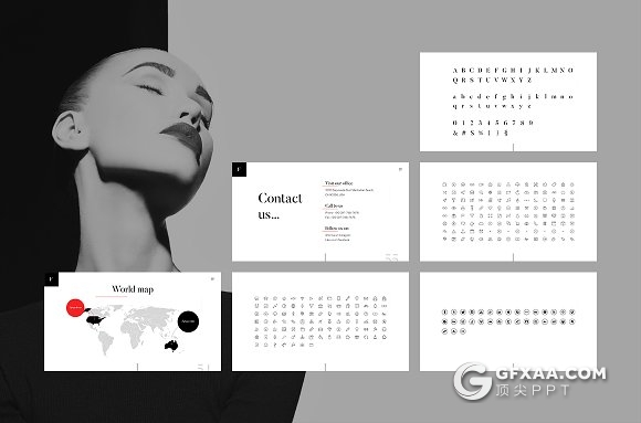 50页简约艺术风格图片展示类PPT模板 - 顶尖PPT