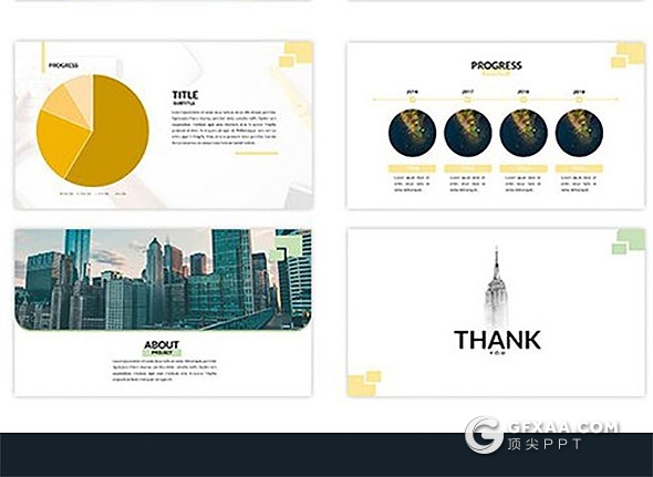 22页简单的工作汇报PPT模板 - 顶尖PPT