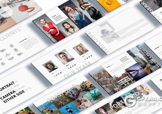 54页摄影图片展示个人写真PPT模板 - 顶尖PPT