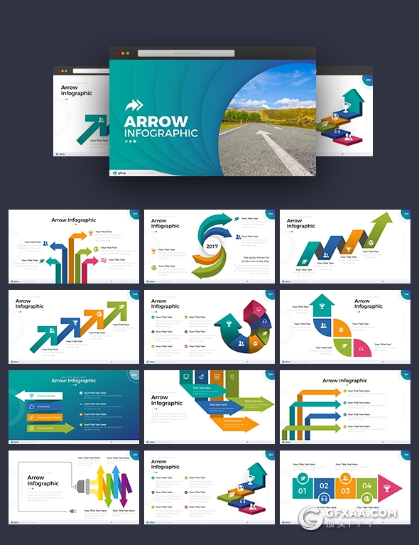 423页国外高品质商务PPT模板 包含21种配色 - 顶尖PPT