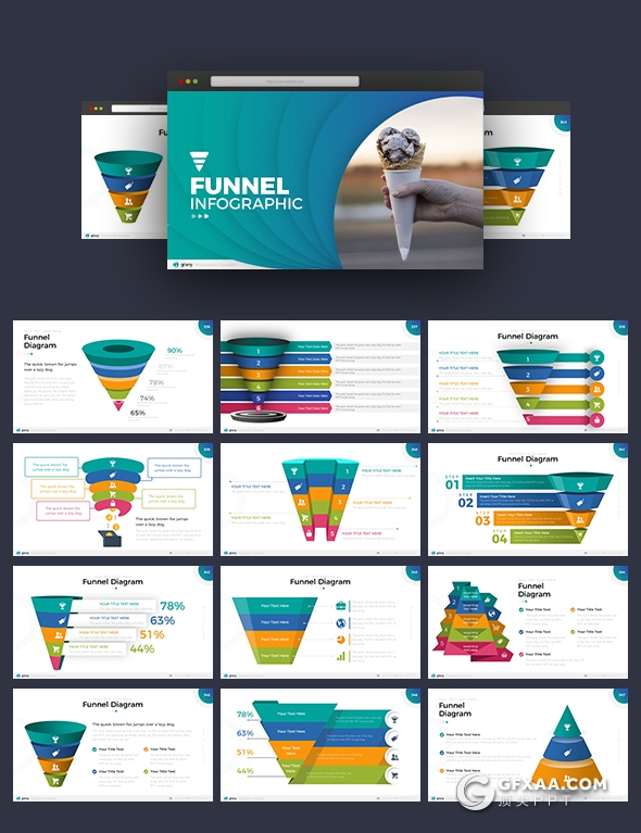 423页国外高品质商务PPT模板 包含21种配色 - 顶尖PPT