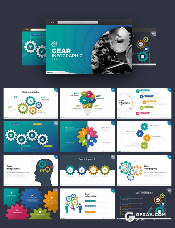 423页国外高品质商务PPT模板 包含21种配色 - 顶尖PPT