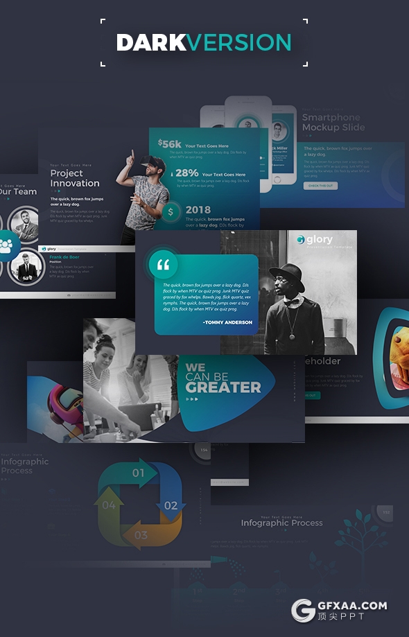 423页国外高品质商务PPT模板 包含21种配色 - 顶尖PPT