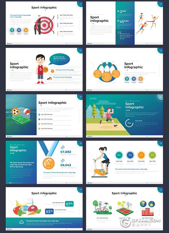 423页国外高品质商务PPT模板 包含21种配色 - 顶尖PPT