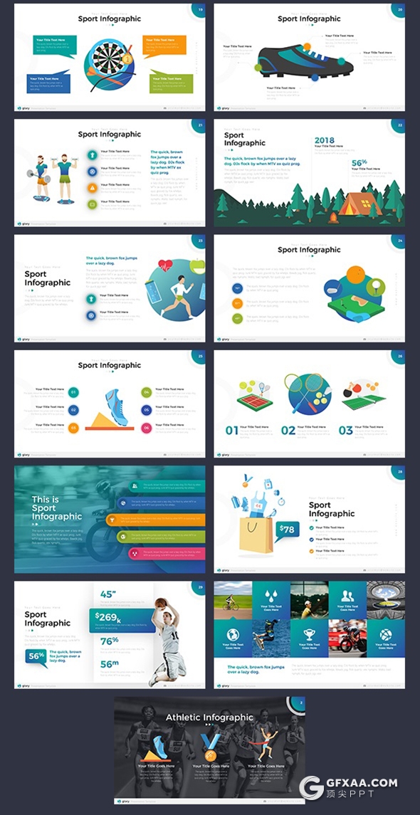 423页国外高品质商务PPT模板 包含21种配色 - 顶尖PPT