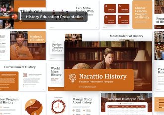 历史教育知识传播方案PPT模板 - 顶尖PPT