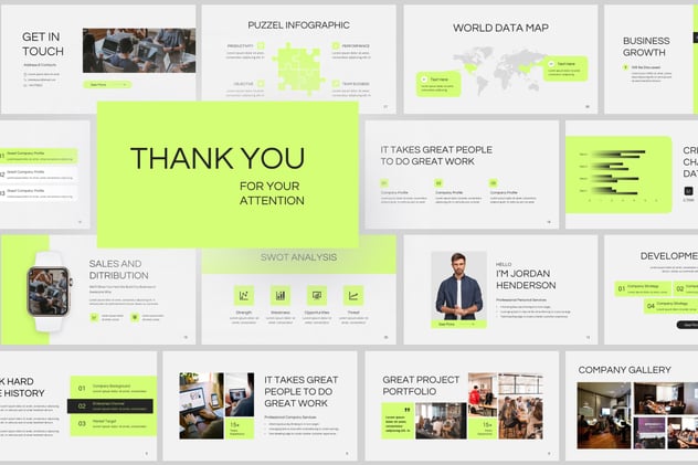 极简风格公司简介PPT模板 - 顶尖PPT