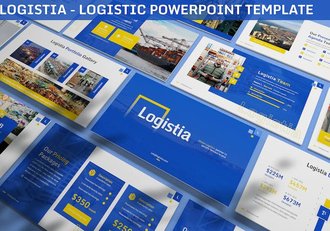 物流管理供应链运输流程PPT模板 - 顶尖PPT