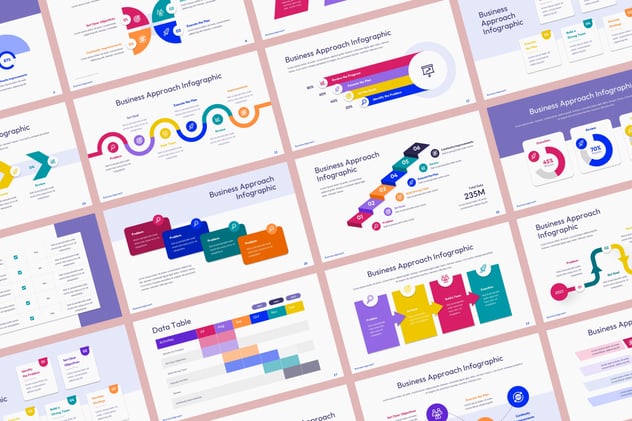 业务策略方法论框架信息图形展示Keynote模板 - 顶尖PPT