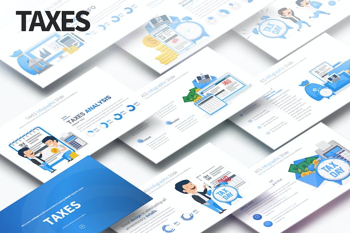 税务信息图形PPT模板 - 顶尖PPT