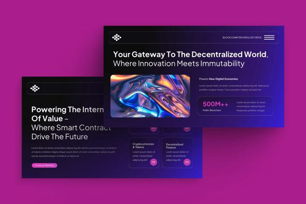 区块链技术创业融资计划书Keynote模板 - 顶尖PPT