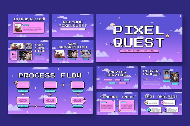 游戏娱乐竞技策略展示Keynote模板 - 顶尖PPT