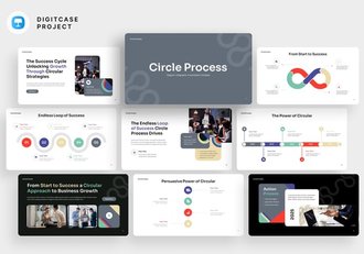 圆圈流程信息图形keynote模板 - 顶尖PPT