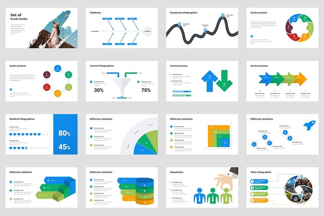 商务创意动画信息图形地图PPT模板 - 顶尖PPT