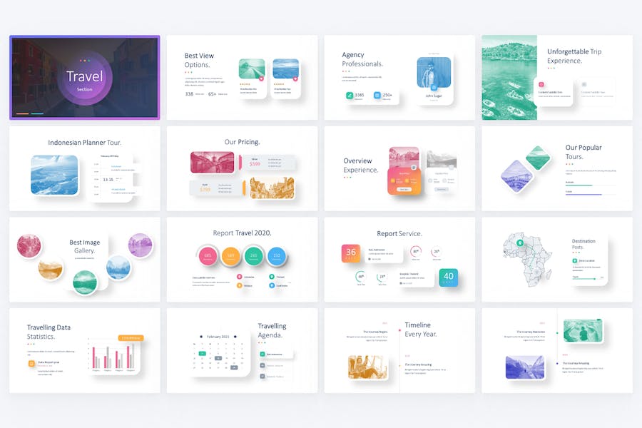 旅游度假主题PPT模板 - 顶尖PPT