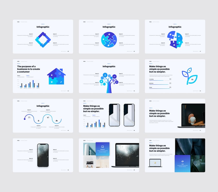 创意简约风格商务多用途keynot模板 - 顶尖PPT