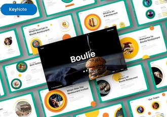 西式美食餐厅厨房介绍厨师团队展示keynote模板 - 顶尖PPT