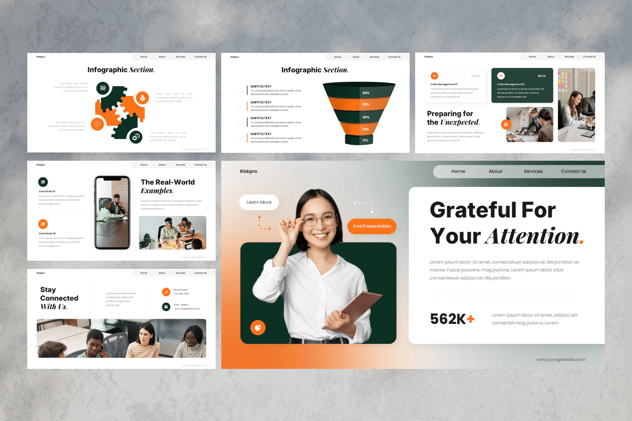 风险管理企业运营金融投资PPT模板 - 顶尖PPT