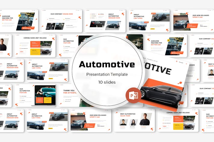 汽车行业竞品分析PPT模板 - 顶尖PPT