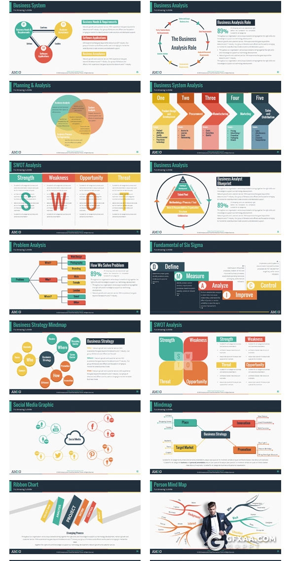 141页多色搭配商务多用途PPT模板 - 顶尖PPT
