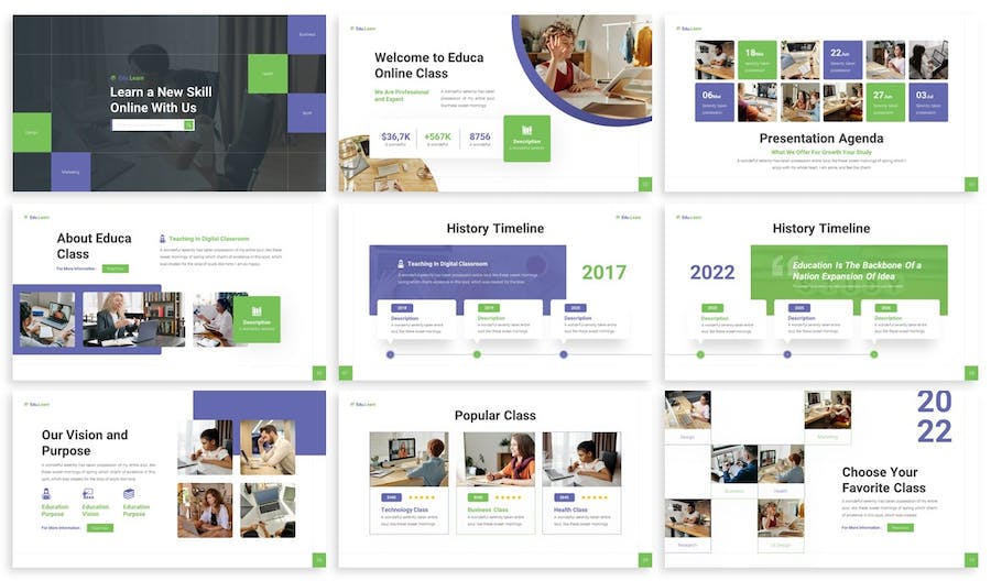 教育培训机构师资力量展示PPT模板 - 顶尖PPT