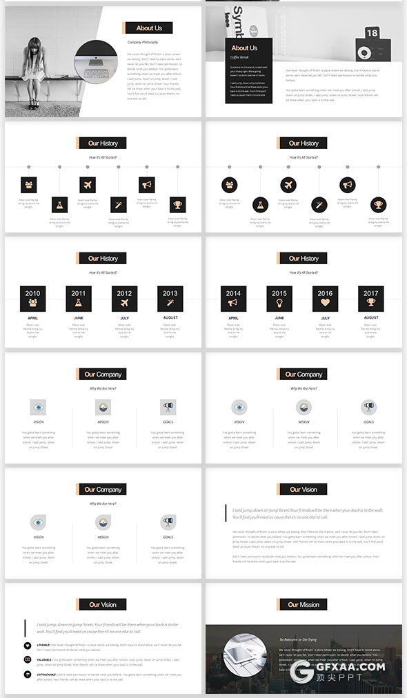 112页极简商务PPT模板创意作品展示PPT - 顶尖PPT