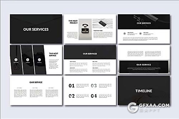 88页极简商务作品产品展示PPT模板 - 顶尖PPT