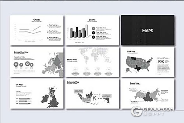 88页极简商务作品产品展示PPT模板 - 顶尖PPT