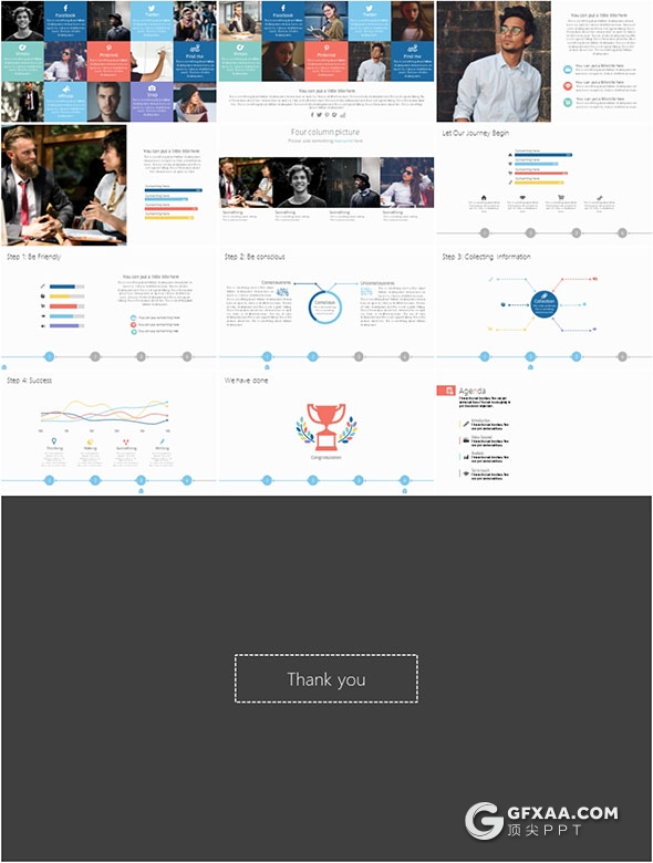 45页精美动画效果国外商务PPT模板 - 顶尖PPT
