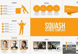 112页橙色图形图表数据分析报告keynote模板 - 顶尖PPT