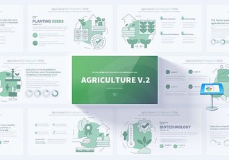 农业种植植物研究概念插画图形keynote模板 - 顶尖PPT