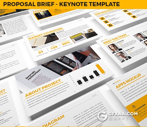 50页公司提案简要主题PPT模板 - 顶尖PPT