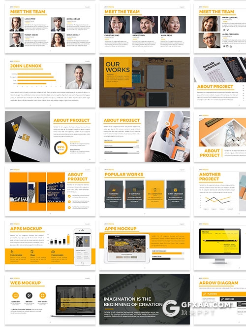 50页公司提案简要主题PPT模板 - 顶尖PPT